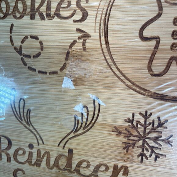 Totally Bamboo Treats for Santa Reindeer 14in Christmas Holiday Lazy Susan NEW - Picture 3 of 10